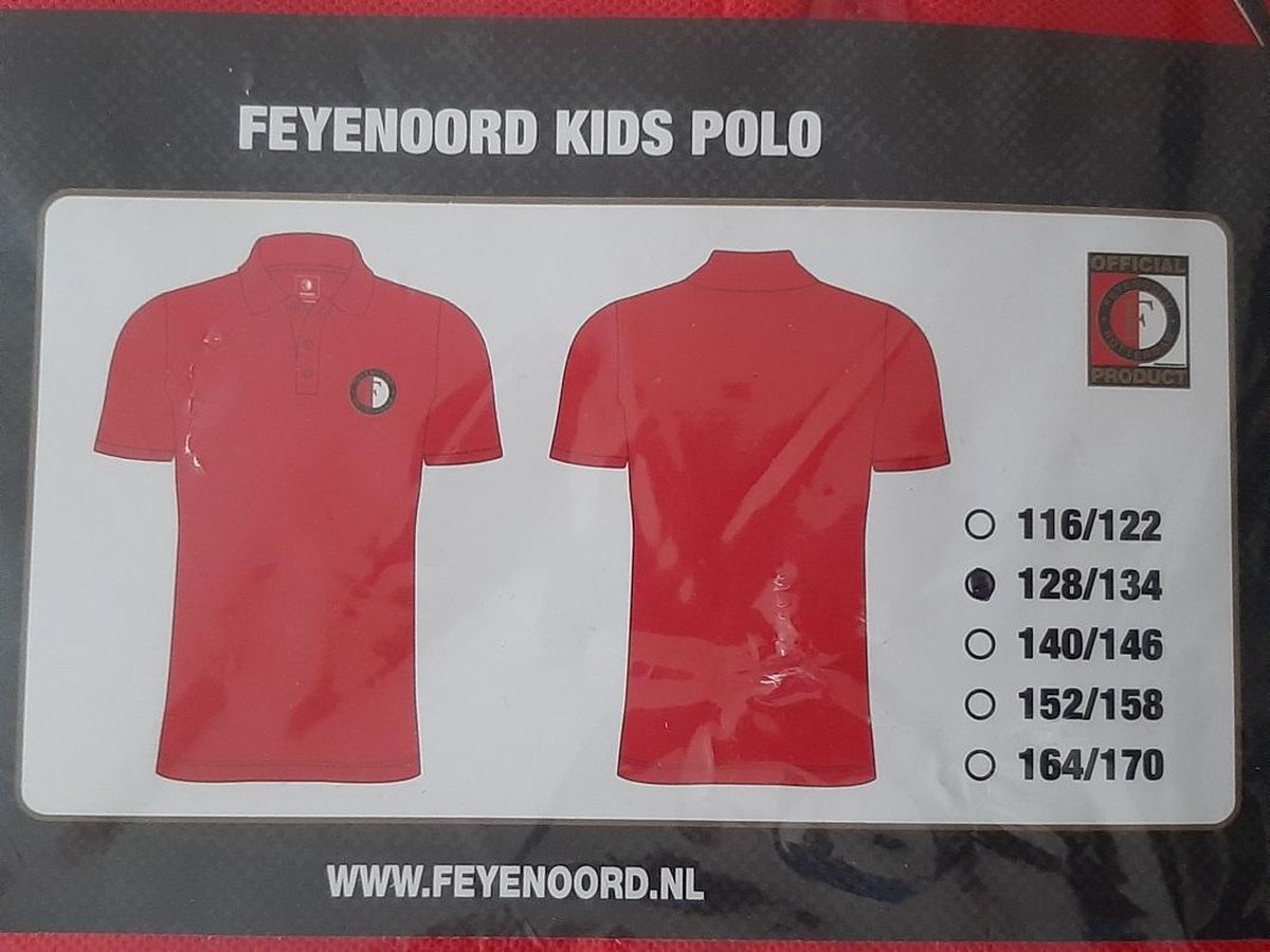 Feyenoord Kids Polo - Polo Shirt voor kinderen maat 128-134