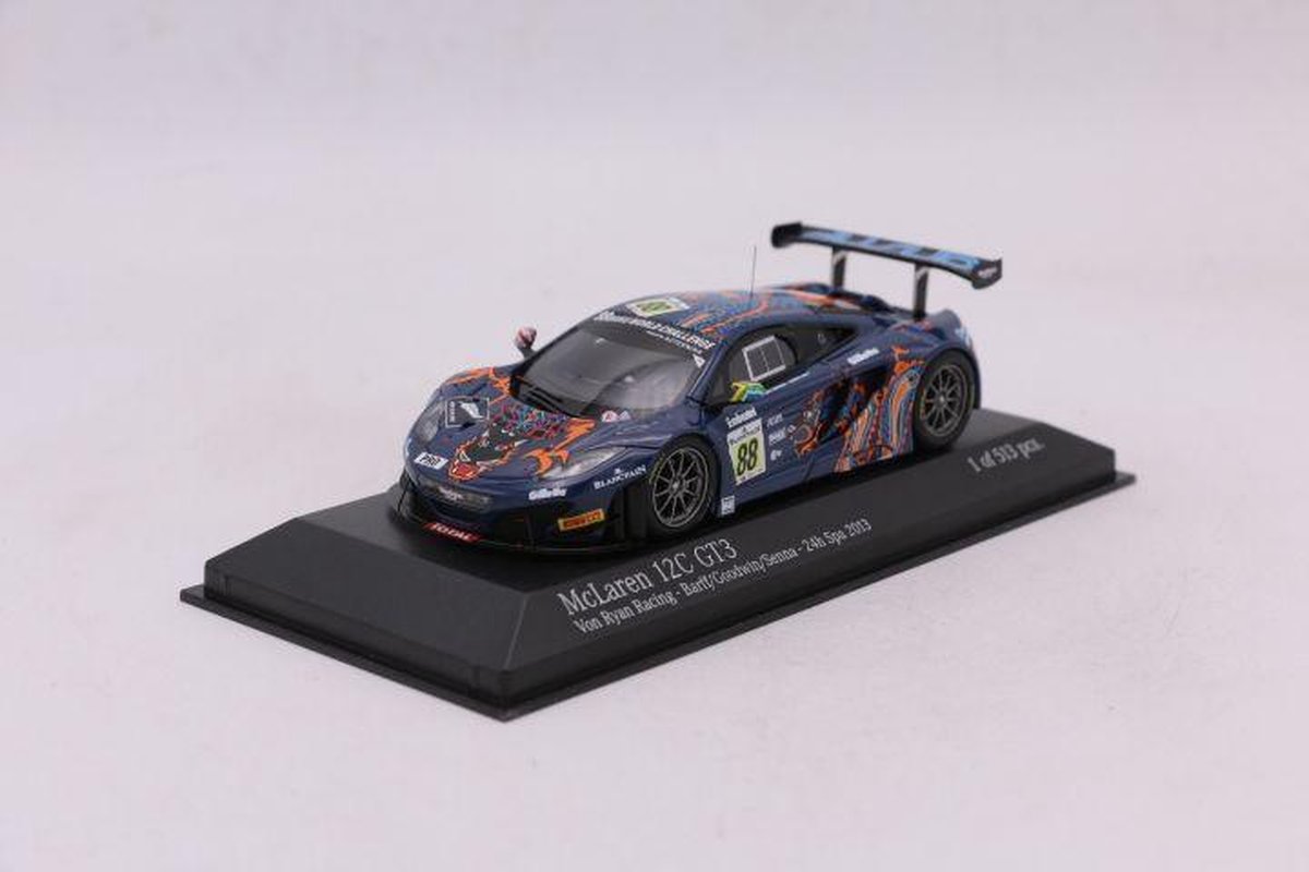 1:43 Diecast Modelcar Mclaren 12C GT3 Von Ryan Racing #88 24H Spa 2013 513 stuks Minichamps
