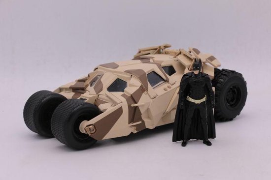 Batman The Dark Knight Diecast Model 1/24 2008 Batmobile Camo with figure