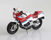 Suzuki RG250 Gamma  rood wit - Aoshima Skynet miniatuur motorfiets  1:12