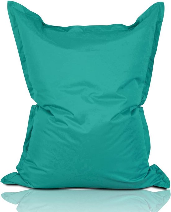 Lumaland - Grote luxe XXL zitzak - 380 liter vulling - 140 x 180 cm - geschikt voor Indoor & Outdoor - verkrijgbaar in verschillende kleuren - Turquoise