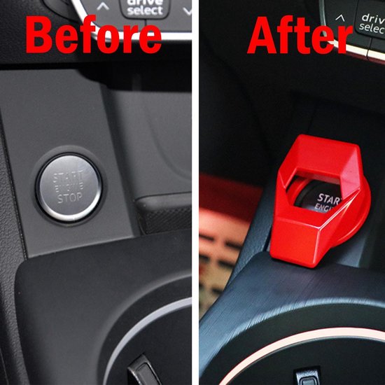 Metalen hendelafdekking voor startknop van de auto met legering en