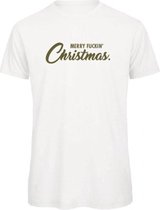 Kerst t-shirt wit - Merry fuckin' Christmas - soBAD. | Kerst t-shirt soBAD. | kerst shirts volwassenen | kerst t-shirts volwassenen | Kerst outfit | Foute kerst t-shirts