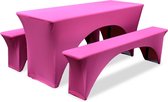 Duotent Hoes voor biertafelset - 220x50 cm - Fuchsia