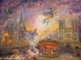 Josephine Wall   Magical Merry Go Round, 100x75cm, 200 Kleuren vierkante steentjes