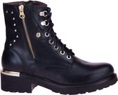 Nero Giardini Zwarte Veterboot Studs Goud