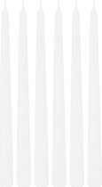 6x Witte dinerkaarsen 30 cm 13 branduren - Geurloze kaarsen - Tafelkaarsen/kandelaarkaarsen