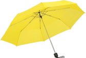 Opvouwbare mini paraplu geel 96 cm - Voordelige kleine paraplu - Regenbescherming