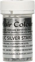 Sugarflair 100% Eetbare Sterretjes - Metallic Zilver - 3g