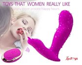 TipsToys Draagbare vibrator - Clitoris en G-Spot Stimulatie - Roze