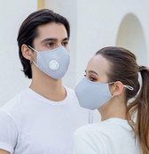 Herbruikbaar Mondmasker met filter | mondkapje wasbaar | Inclusief  1 PM2.5 filter | OV-Mask Grijs| mode masker | stoffen mondkap
