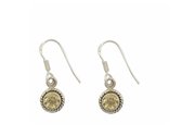 Zilveren oorbellen Citrien 925 zilver (incl. oorbelstoppers)
