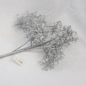 Branche déco, argent, paillettes, 70 cm: plastique