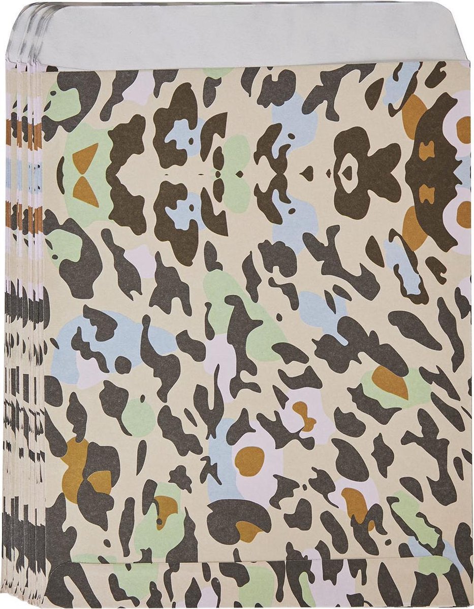 Gift bag - cadeau verpakking - 10 stuks - leopard kleurrijke cadeauverpakking - papieren cadeauverpakking- geschenkverpakking papier - cadeautasje - cadeauzakje - feestdagen cadeau verpakking - kerst cadeau - cadeauzakjes - inpakken