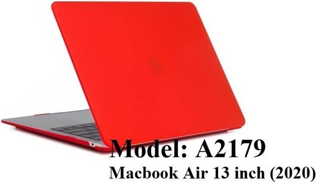 Macbook Case Cover Hoes voor Macbook Air 13 inch 2020 A2179 - A2337 M1 - Laptop Cover - Matte Rood