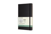 Moleskine 12 Maanden Agenda - 2021 - Wekelijks - Vertical Large (13x21 cm) - Zwart - Harde Kaft