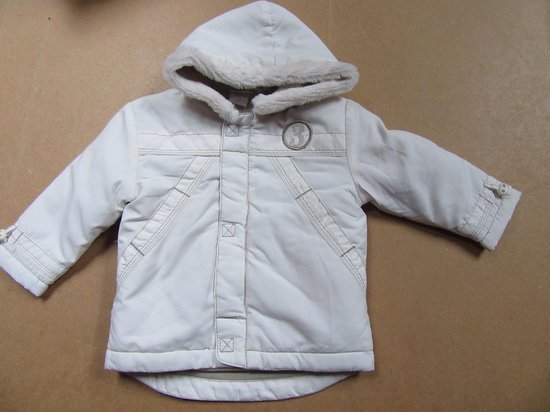 manteau d'hiver pour fille en blanc cassé par dirkje 74, 9 mois