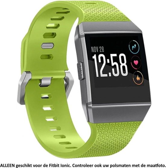 Bracelet montre sport Siliconen Vert pour Fitbit Ionic - Boucle - Bracelet  vert -... | bol.com