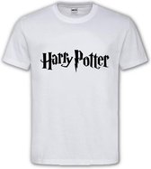 Wit T shirt met Zwarte Tekst "Harry Potter " ronde hals / Size XXL