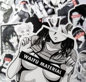 Mix van 30 Unieke Anime Waifu Hentai Cartoon Stickers
