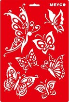 Teken en/of tamponeer sjabloon vlinders