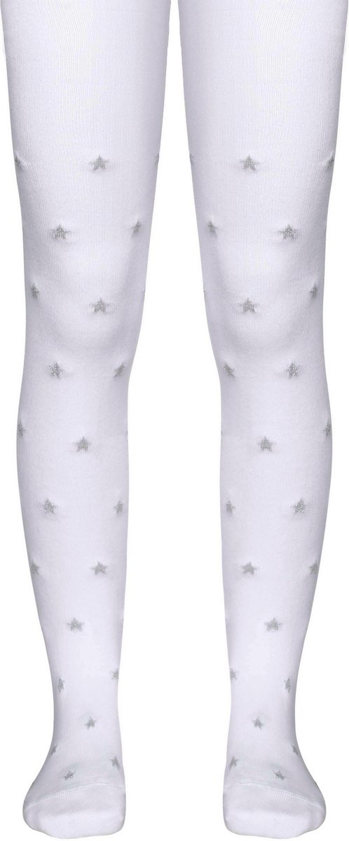 Kinderkousen hartjes-sterren of vlinders glitter, in-geschenkdoos, wit, maat 116/122 (18).