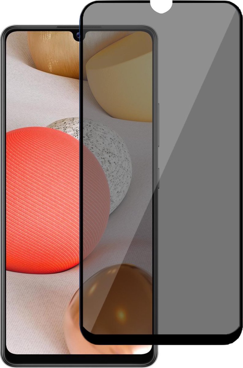 Privacy Screenprotector geschikt voor Samsung A42 - Glas Screen Protector