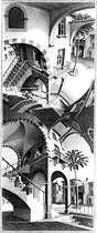 Kunstdruk M, C, Escher - Oben und Unten 45x79,5cm