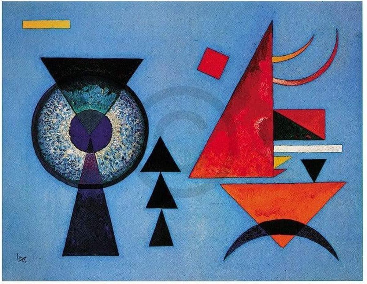 PGM Kunstdruk Wassily Kandinsky - Weiches Hart 80x60cm Divers