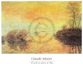 Claude Monet - Le coucher du soleil la Seine Kunstdruk 70x50cm