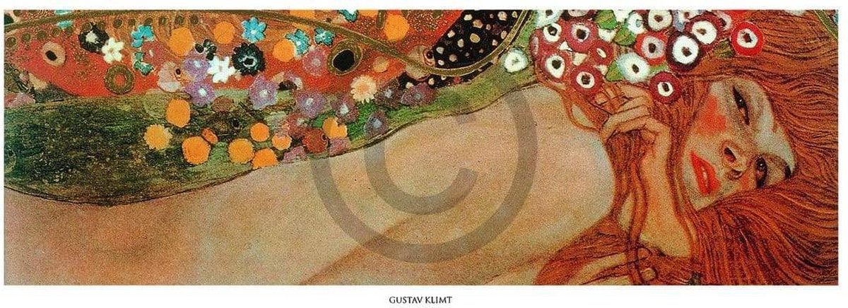 PGM Kunstdruk Gustav Klimt - Acqua Mossa 50x20cm Divers
