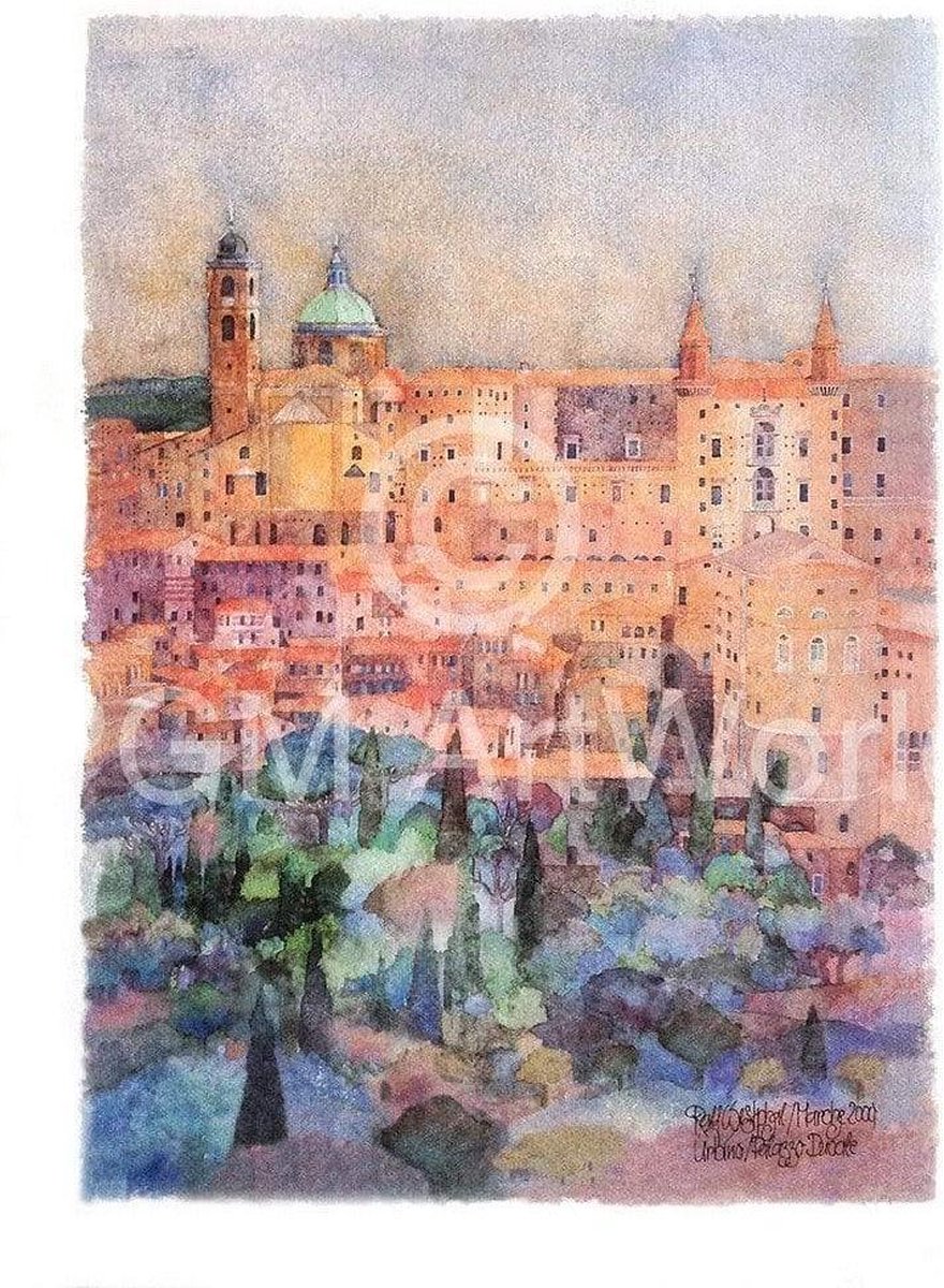 PGM Kunstdruk Ralf Westphal - Urbino, Palazzo Ducale, Marche 60x80cm Divers