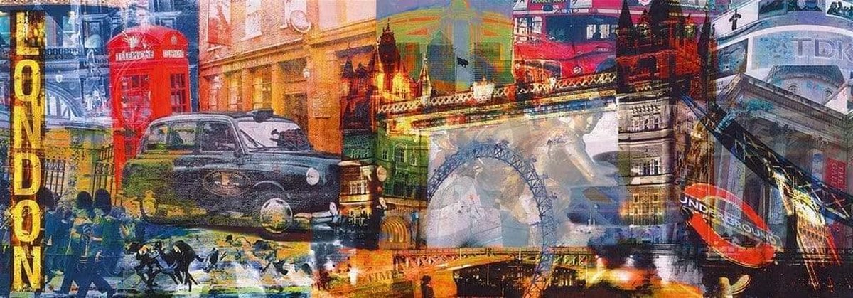 PGM Kunstdruk Saskia Porkay - London 100x35cm Divers
