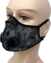 MaxedMore - Sportmasker- mondmasker voor sport - wasbaar - herbruikbaar - Ruin Camo- met filter - gezichtsmasker - om te sporten