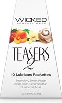 Wicked - 10 sachets glijmiddel met 4 smaakjes en 2 neutraal