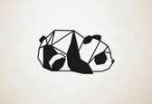 Line Art - Panda 1 - M - 52x90cm - Zwart - geometrische wanddecoratie