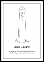 Poster - Amsterdammertje - 21x30cm - WALLLL