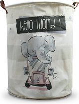 Container - Tas - Wasmand - Olifant in Auto - Speelgoed mand (Z3auto)