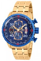 INVICTA Aviator 37636 Reloj para Hombre - Impermeable - Analógico - Movimiento Cuarzo - Acero Inoxidable con Esfera Oro - 49mm