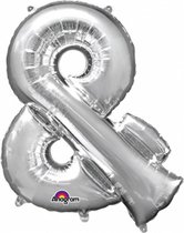 BOLAND BV - Zilverkleurige + ballon - Decoratie > Luftballons