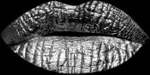 Plexiglas Silver Lips 120 x 80 cm op Plexiglas incl. luxe ophangframe