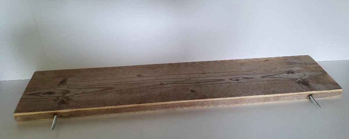 katje spellen Kwade trouw Steigerhout plank + Blinde Plankdragers | 95cm | Steigerplank (2x  geschuurd) |... | bol.com