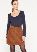 LOLALIZA T-shirt met lange mouwen en ronde nek - Blauw - Maat XL