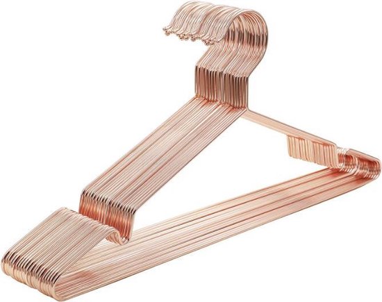kader Kreek Zelfgenoegzaamheid MIRA Home - Kledinghanger - Hanger - Set van 20 - Metaal - Rosé Goud -  42x19.7x0.3 | bol.com