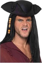 Smiffys Costume Hat Tricorn Pirate Captain Zwart