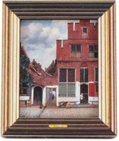 Magneet MDF Het straatje van Vermeer Set 3 stuks