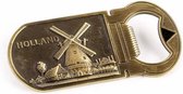 Opener Magneet Dorpstafereel Holland Brons - Souvenir