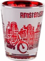 Shotglas Amsterdam Metallic Rood/zilver - Souvenir