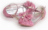 Prinsessen schoenen + Toverstaf meisje + Tiara (Kroon) - Roze - maat 33 - Het Betere Merk - cadeau meisje - prinsessen schoenen plastic - verkleedschoenen prinses - prinsessen scho
