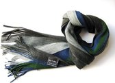 Heren sjaal banen zwart grijs blauw groen | Gemaakt in Nederland